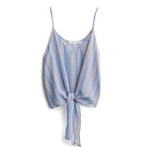 Parina Tie Front Crop Cami Blouse